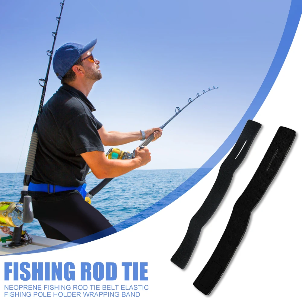 

Эластичный держатель для рыболовной удочки, обмотка, Неопреновая клейкая противоскользящая удочка, галстук, ремни, Аксессуары для рыбалки