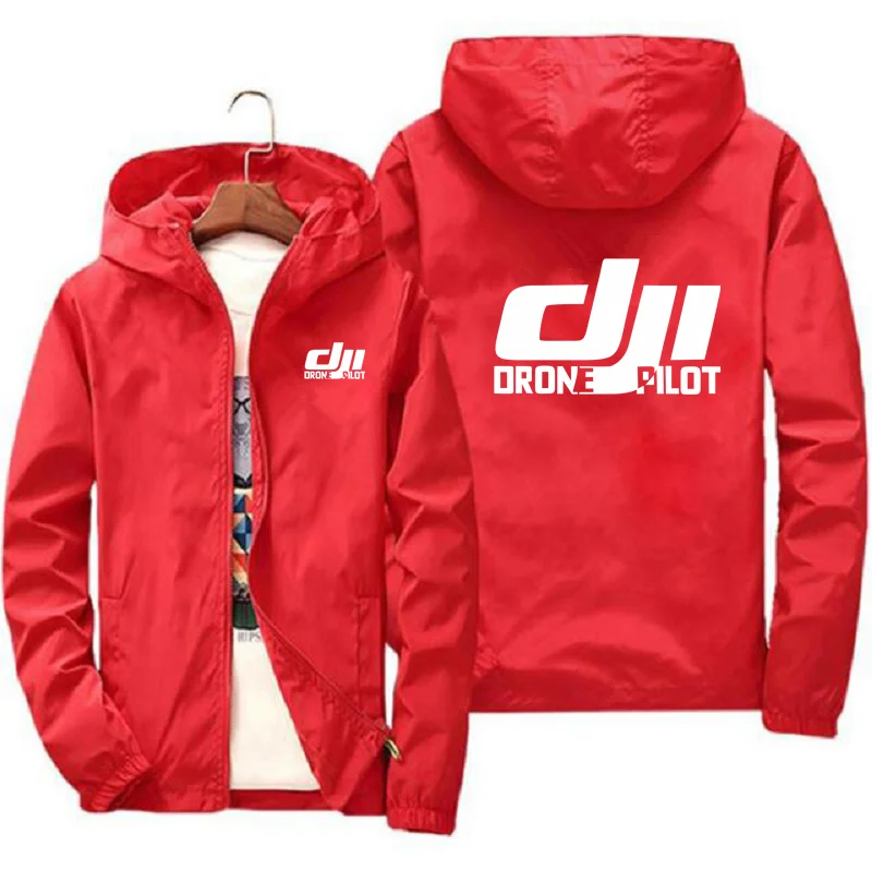 Мужская Куртка-бомбер С Капюшоном DJI Drone Pilot Повседневная Ветрозащитная