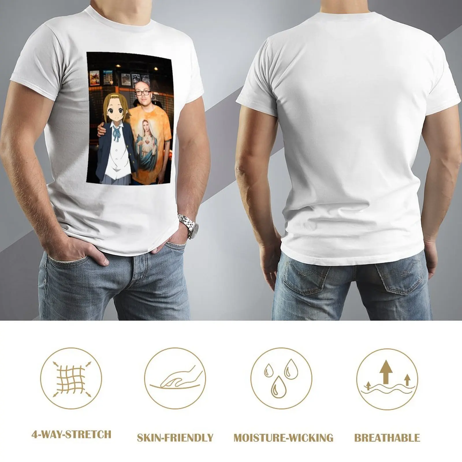 Ритони Сутана - К-Он! Футболка Ritsu Tainaka &amp Anthony Fantano мужская одежда мужские футболки