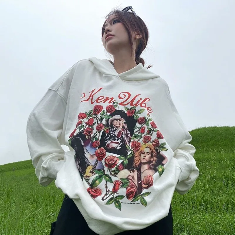 Осень-зима 2024 новый пуловер с капюшоном в стиле вестерн толстовка верхняя одежда