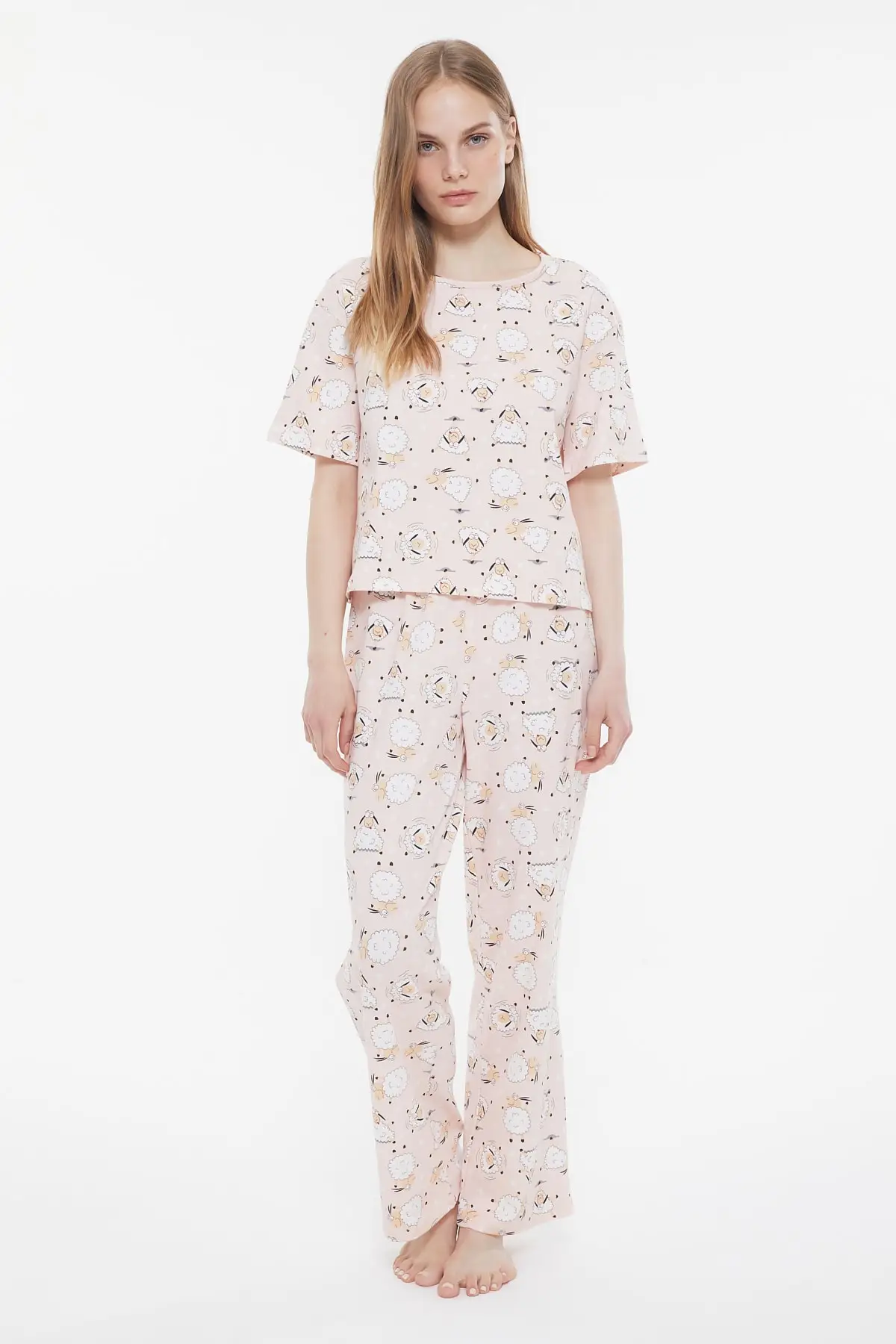 

Trendyol Printed Knitted Pajamas Set THMSS21PT0940