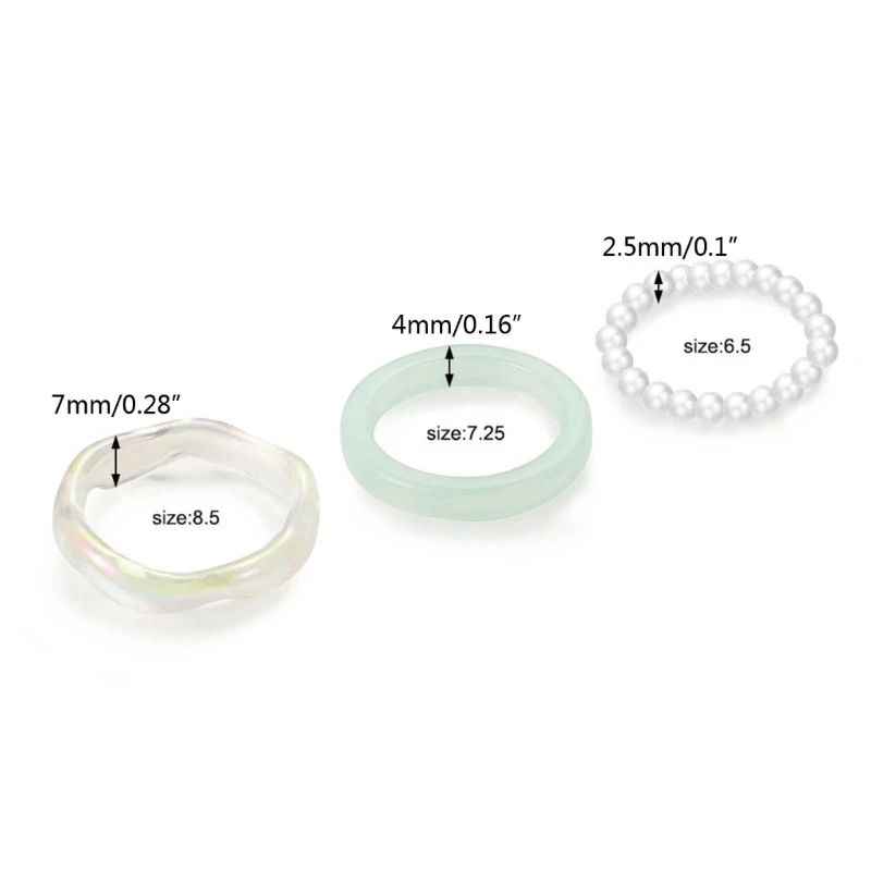 Штабелируемые кольца из смолы 3 шт