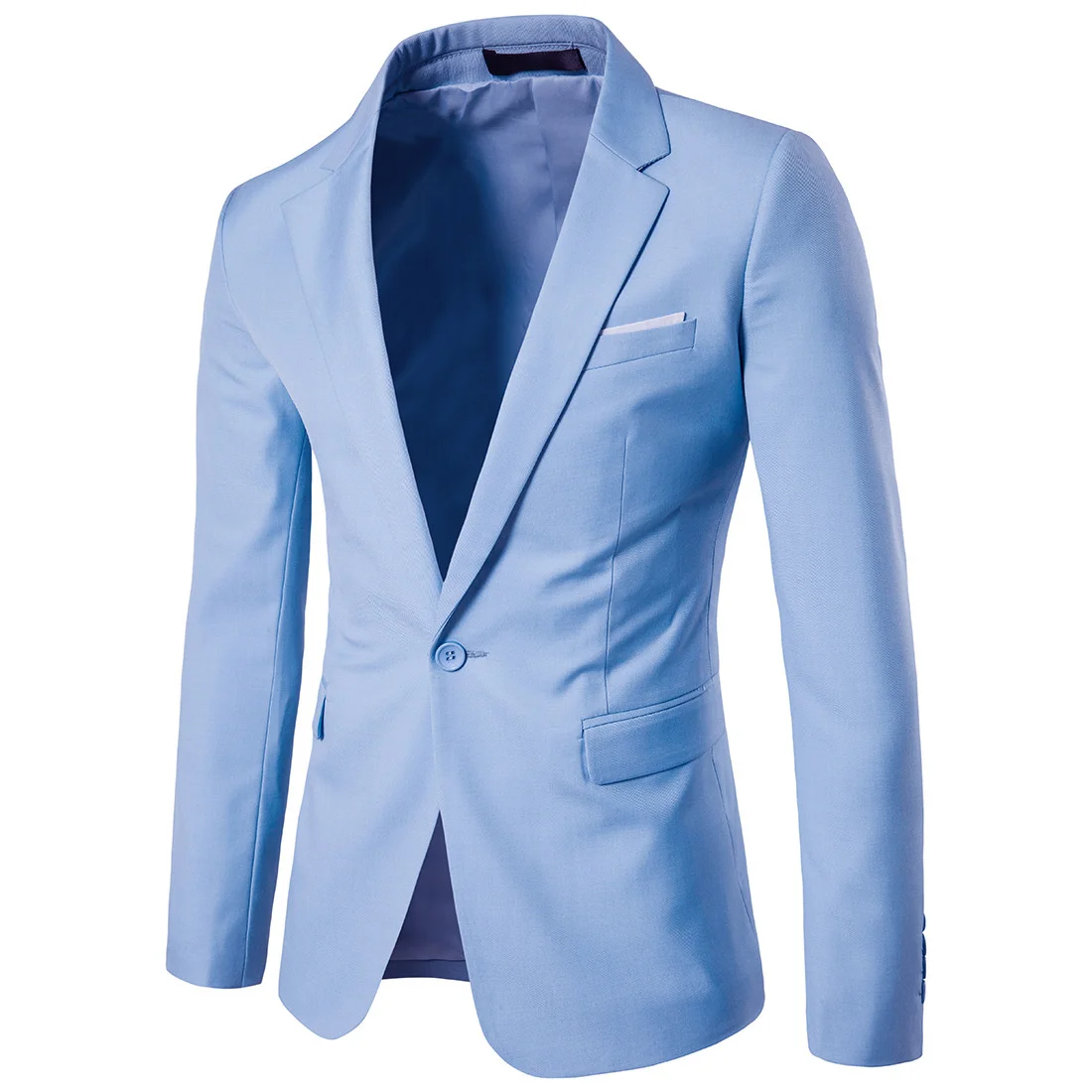 

Business Suit Long Sleeve Formal Mens Blazers Plus Size Male Office Suit Best Man Casual Fashion Blazer Light Blue Outerwear 6xl