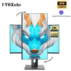 Игровой монитор FYHXele 27 дюймов, 240 Гц, 2K, QHD