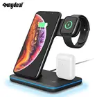 Беспроводное зарядное устройство 3 в 1, подставка для iPhone 13 12 11 XS X Pro Max XR 15 Вт, быстрое зарядное устройство для Apple Watch Airpods для Huawei Samsung