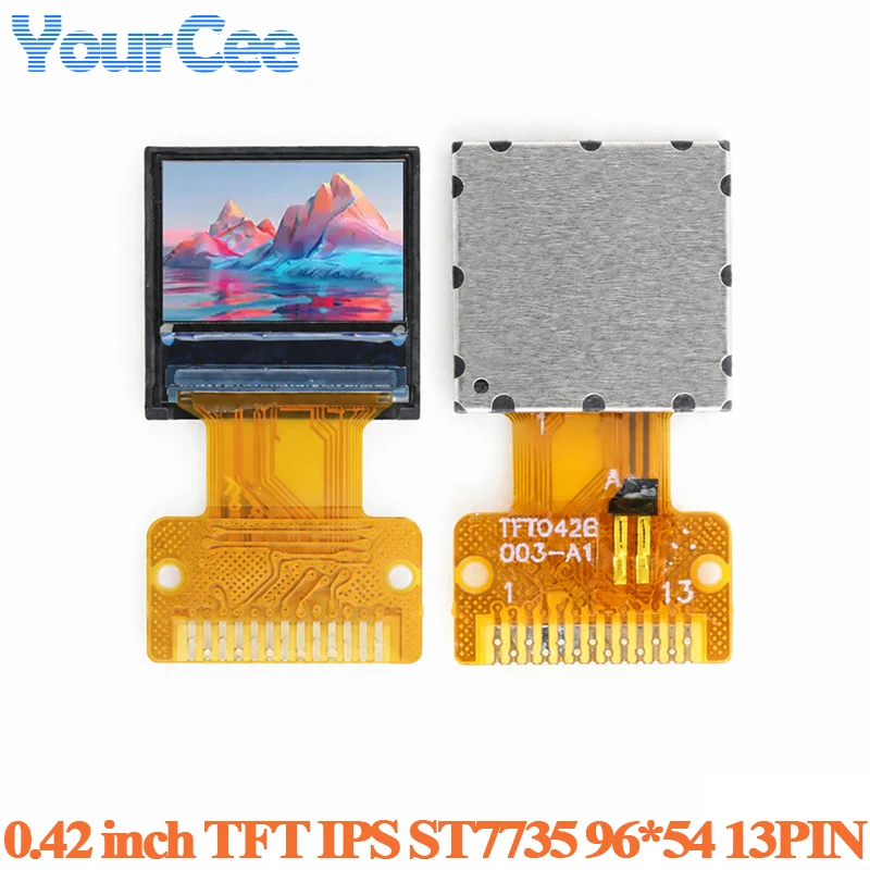 Фото TFT-дисплей HD IPS LCD, цветной экран без корпуса, драйвер ST7735, последовательный порт, 0.42 дюйма 96*54, 0.6 дюйма 128*150 №5