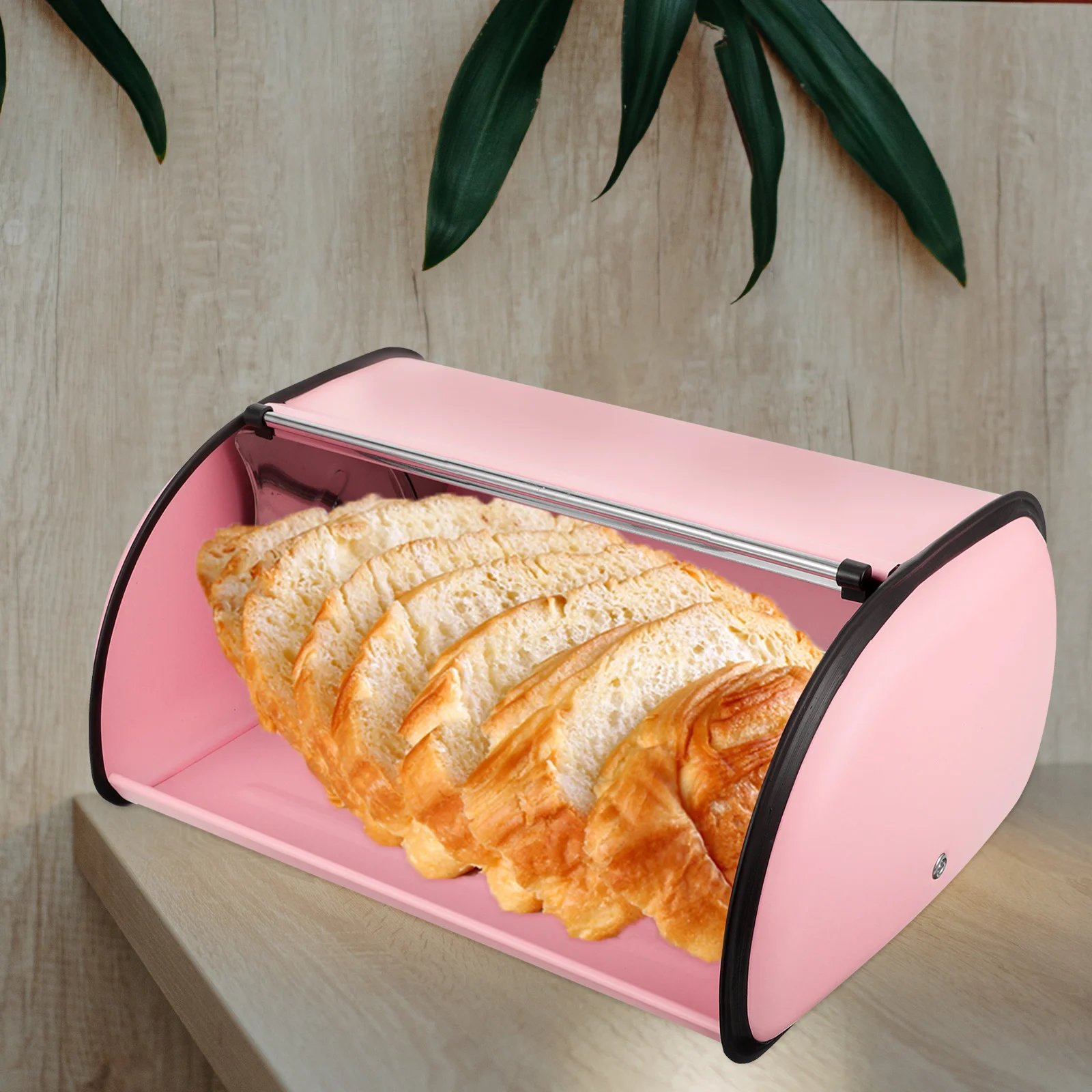 

Metal Bread Box Bread Bin Kitchen Storage Container Breads Snack Storage Container