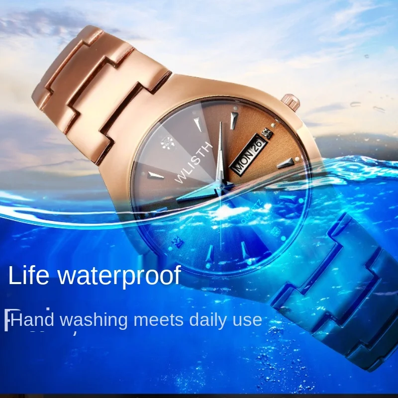 2022 Couple Watch Fashion Mens Watch Simple Luxury Quartz Wristwatch Women Clock for Male Female Waterproof Lovers Thin Watch