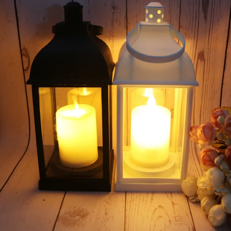 

Flameless LED Candles Tea Light Creative Light Battery Powered Home Birthday Party Decorative Light Glass Wind Lamp Swing Candle