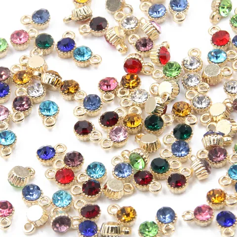 30 шт. 4*6 мм 12 цветов маленькие металлические стразы с кристаллами для изготовления ювелирных изделий DIY браслет ожерелье аксессуары фурнитура