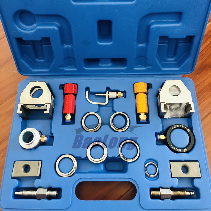 

for Bosch Denso Cummins Diesel Common Rail Injector Clamps Fuel Injector Fixture Oil Return Collector Repair Tool Kits