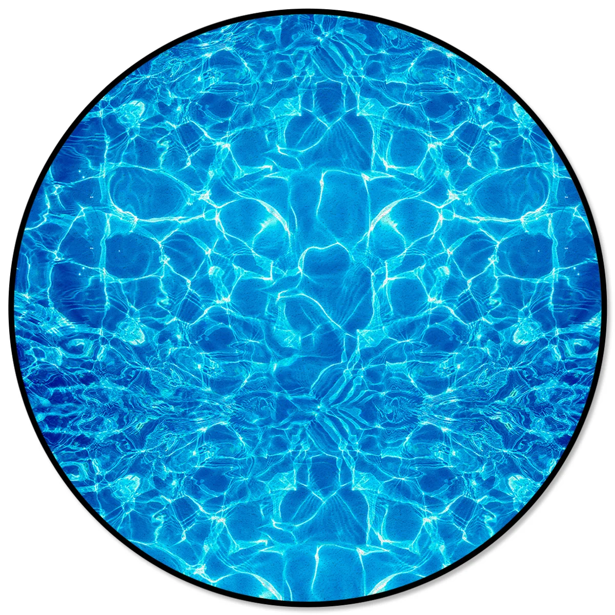 

Water Ripple Blue Round Carpets for Living Room Home Decoration Modern Circle Rug for Bedroom Outdoor Mat Round Area Rug