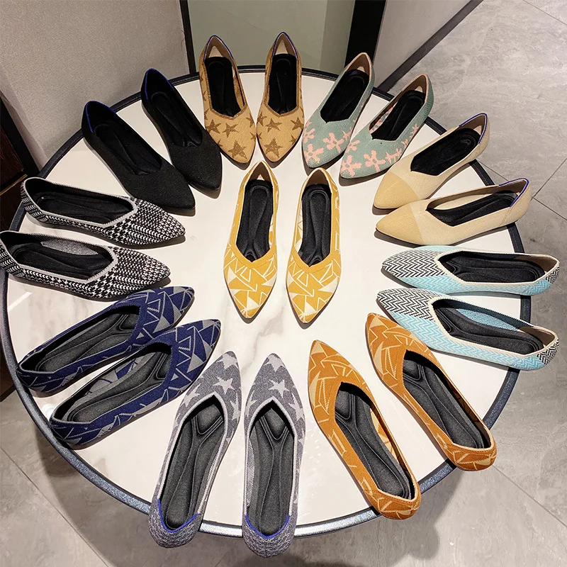 

Women shoes flat bottom fashion rubber shoes non-slip sole elastic soft casual comfortable spring and autumn summer shoes 2023 n