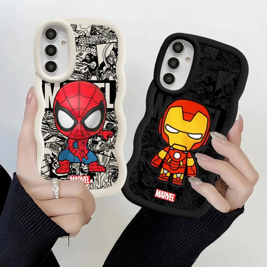 Marvel Ironman Sipiderman Phone Case for Samsung Galaxy A51 A52 A53 A54 A55 A73 A21s A22 A23 A24 A13 A14 A35 4G 5G Soft Funda