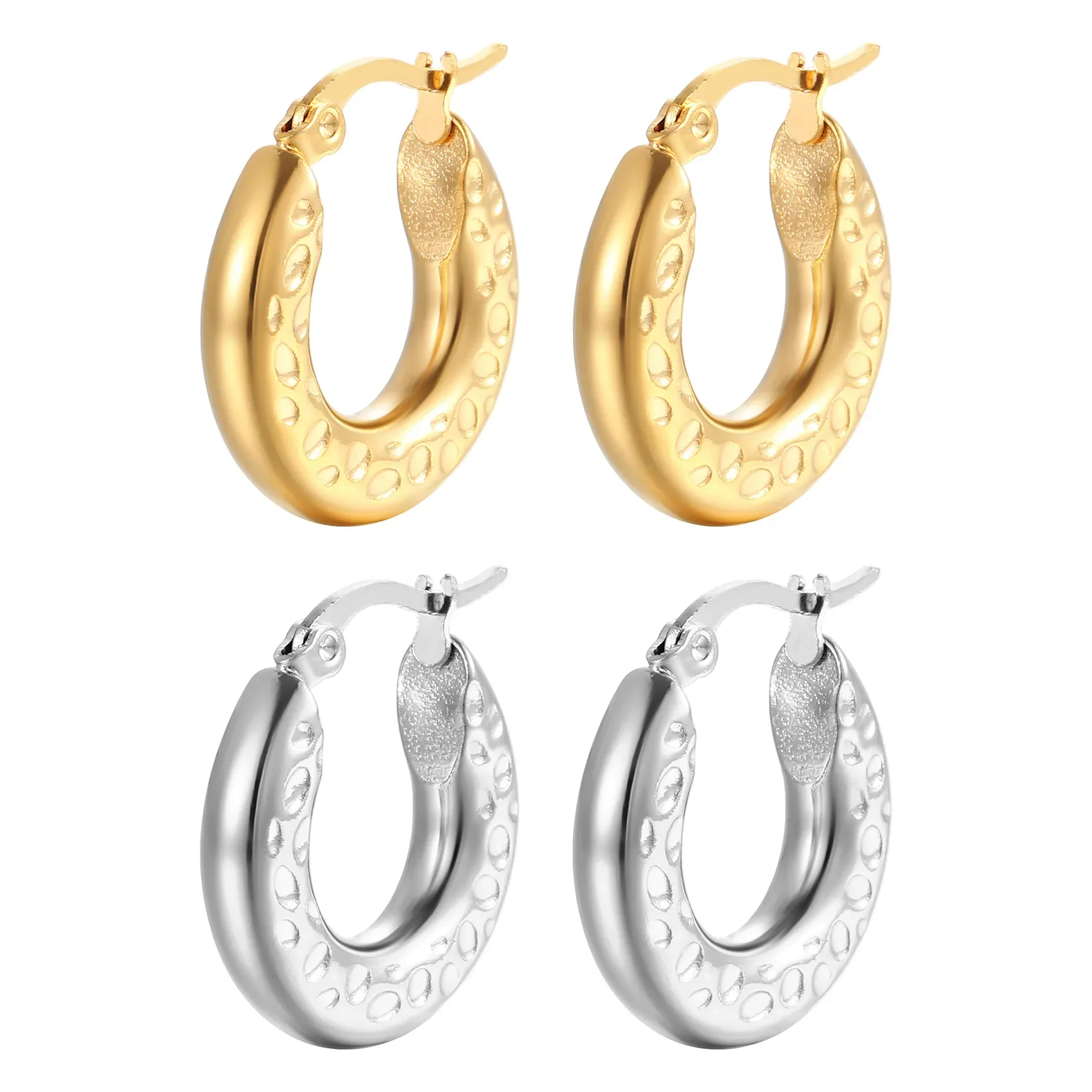 Showfay простые шикарные серьги-кольца из нержавеющей стали золотого цвета для