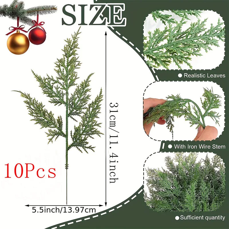 Рождественские Сосновые Ветки Искусственная Зелень Праздничное Украшение Венок