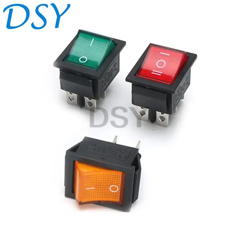 10 шт., детский 4-Контактный Выключатель питания 25x31 мм, красный, зеленый, желтый, 20 А, 125 В переменного тока, 16 А, 250 В переменного тока, клавишный выключатель 25x31 25*31 с фотоэлементом