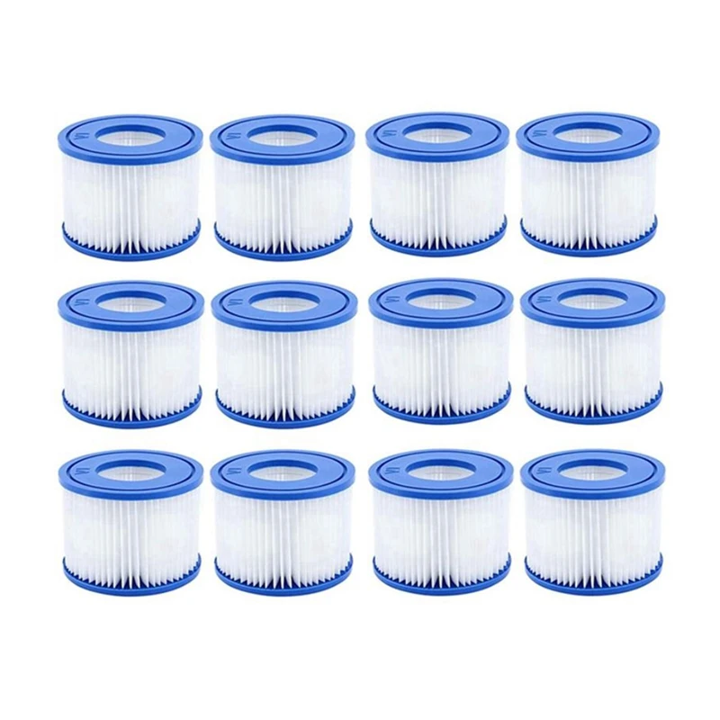 

12Pcs Pool Filter,Type VI Replacement Cartridge for Bestway Spa,Hot Tub Filters for Lay-Z-Spa,For Coleman SaluSpa Filter
