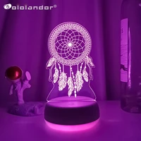 new led night light lamp creative dream catch net table lamp toy gift for kids family decoration 7 color changing 3d night light