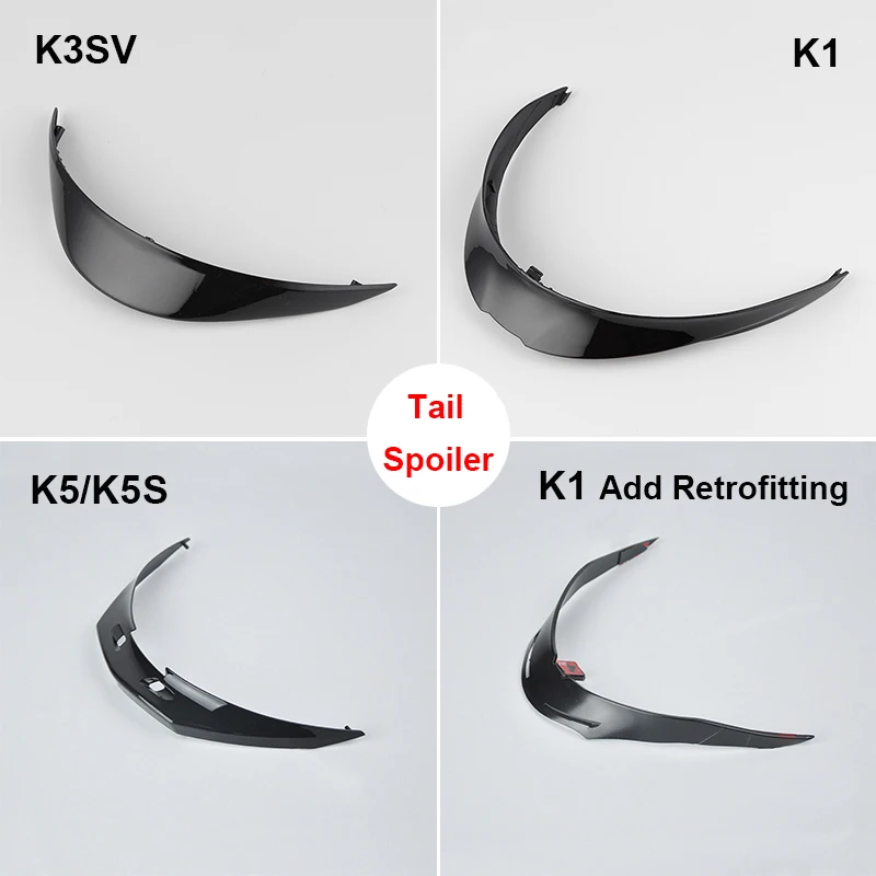 Cascos K1 Moto Casco Coda Spoiler K1 K3Sv K5S Refitting Big Tail Spoiler Universale Capacete De Moto Accessori Per Casco