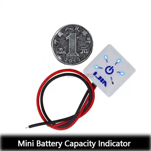 Индикатор уровня заряда миниатюрной батареи, Дисплей уровня заряда 1S, 2S, 3S, 5S, li-ion, 12,6 в, 12 В, свинцово-кислотный, 4S Lifepo4 с предупреждением о пон...