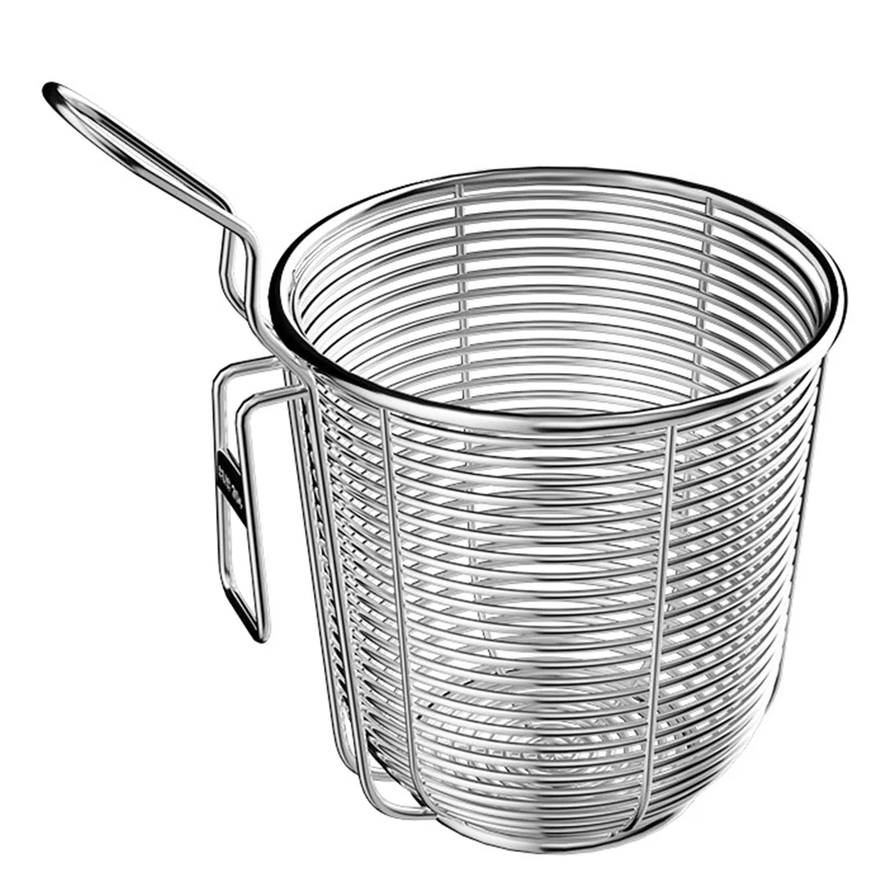 

Pasta Cooker Stainless Steel Pasta Basket Dumpling Noodle Strainer Wire Mesh Skimmer Colander for Cooking Frying Kitchen