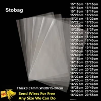 stobag 100pcs clear plastic cellophane bags transparent flat top open candy cookie food gift packaging wedding party favors diy