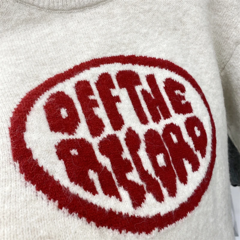 Зимний вязаный свитер женский повседневный Y2k ретро-дизайн теплый в стиле