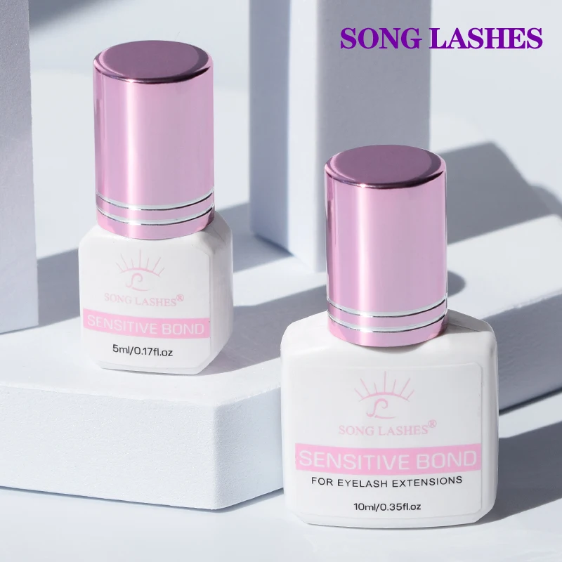 

SONG LASHES Long Lasting Lashes Adhesive Mink Eyelash Glue Eyelash Extension Glue 2-3 Sec Drying BlackNo Odor No Smell