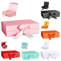 bow gift box with magnetic buckle premium exquisite ribbon rectangle gift box for birthdays valentines day anniversary