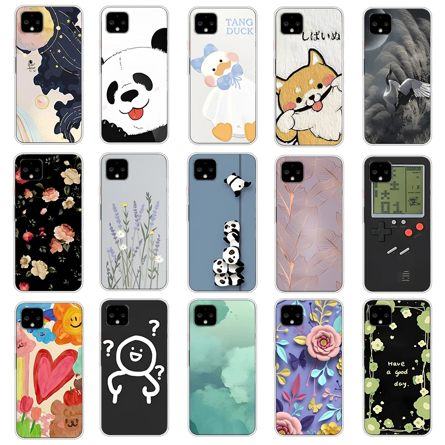 Чехол для Pixel 4A 4, мягкий силиконовый чехол из ТПУ, задняя крышка телефона, полная яркость, чехол, оболочка