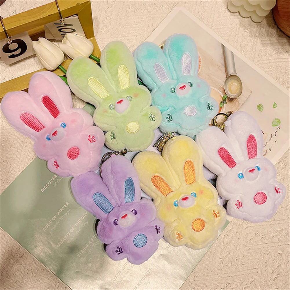 Плюшевый мультяшный кролик брелок пищалка искусственная сумка украшение