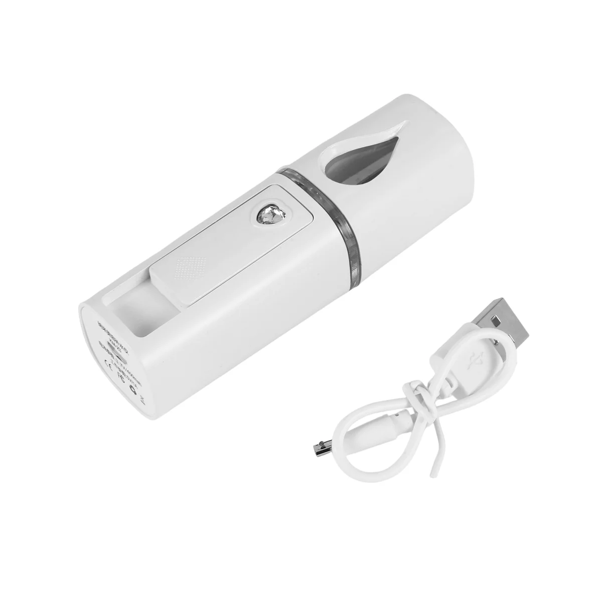 Портативный мини-пароварка Nano Mister для наращивания ресниц с зеркалом белого цвета