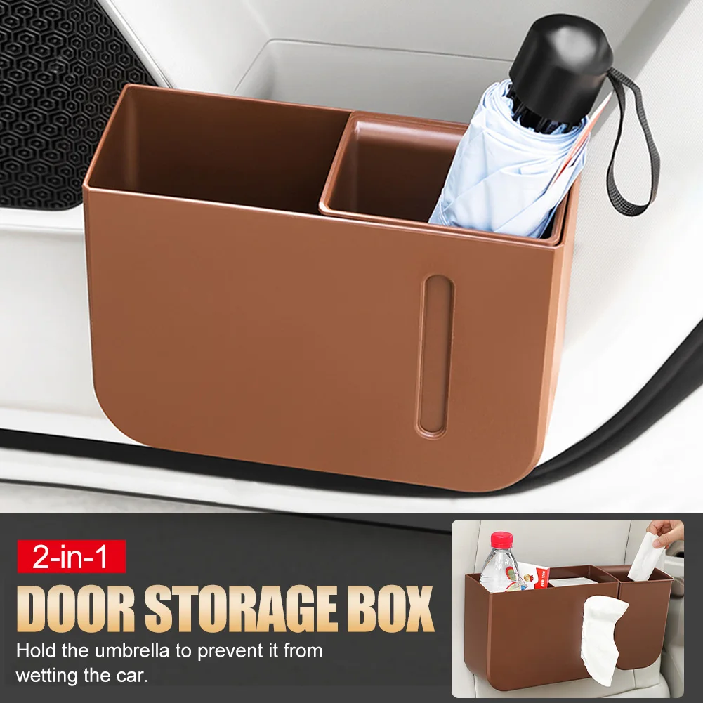 

Car Backseat Storage Box Multi-functional Car Trash Can Tissue Holder Hanging Storage Bin Headrest Mount Car Interior Organizer