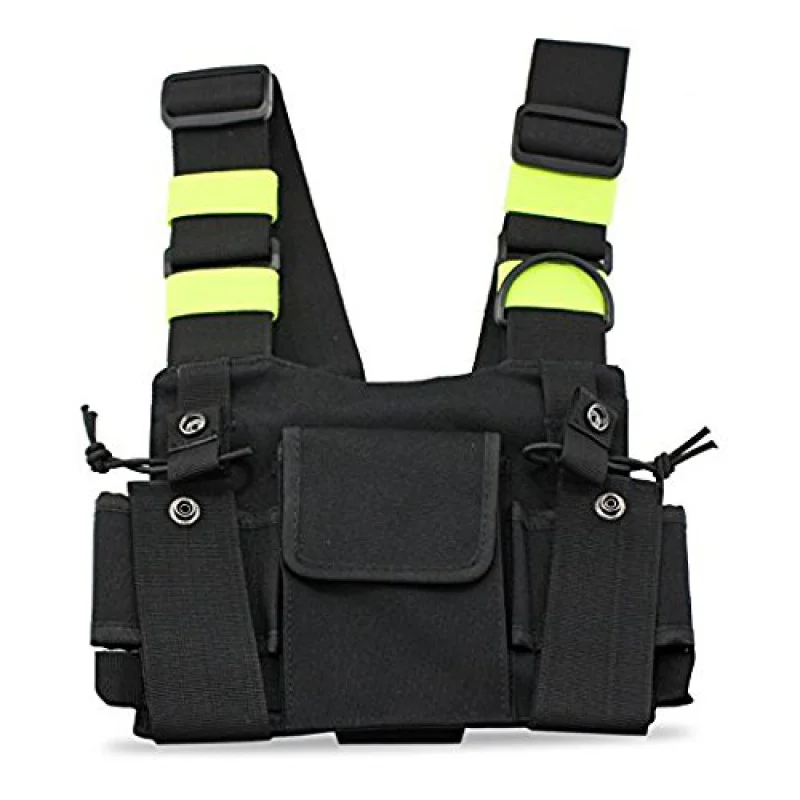 Radios Pocket Radio Chest Harness Chest Front Pack Pouch Holster Vest Rig Carry Case for Walkie Talkie Kenwood Motorola Baofeng