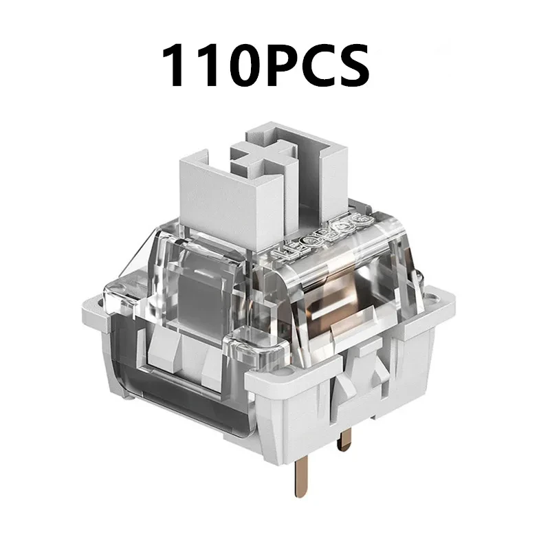 

Переключатель LEOBOG GreyWood V3, линейные серые переключатели для пользовательской механической клавиатуры, 3-контактная игровая клавиатура «сделай сам», MX RGB, переключатель с возможностью горячей замены