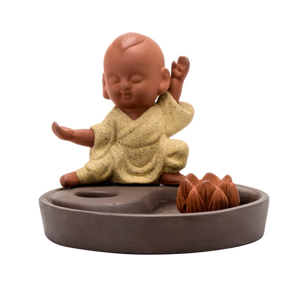 

Little Monk Incense Holder Incense Burner Zen Backflow Censer Adornment