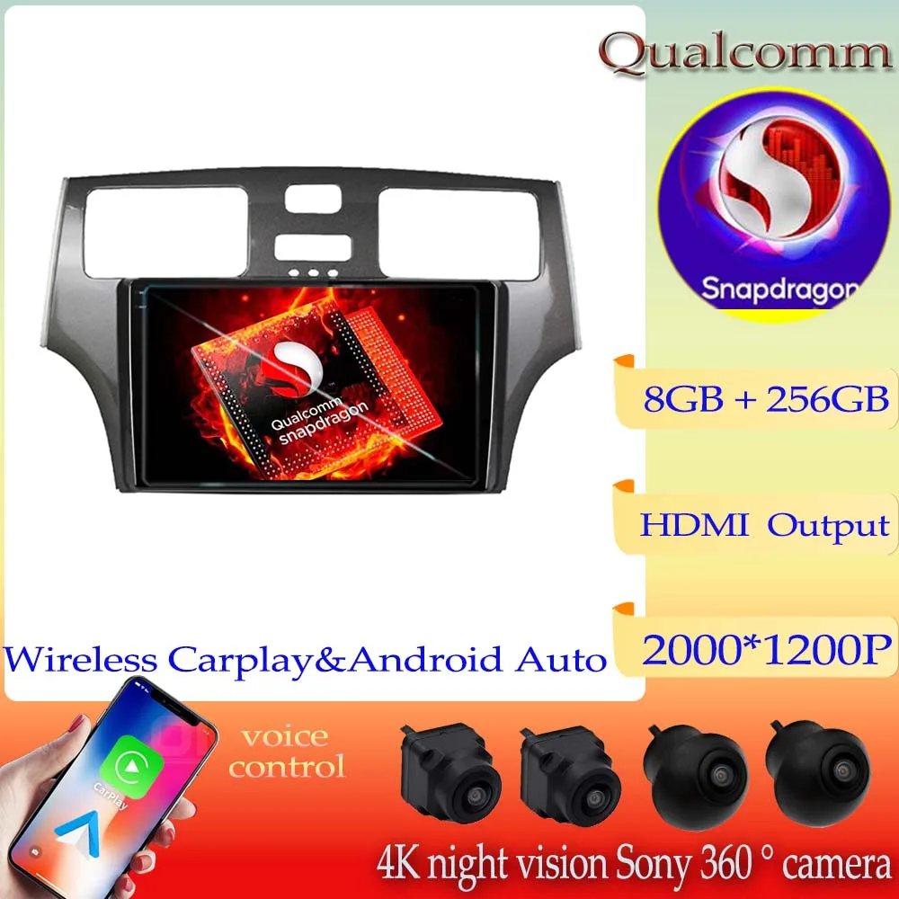 

Android 13 Qualcomm автомобильный радиоприемник DVD мультимедийный плеер для Lexus ES300 ES330 XV30 ES250 2001 - 2006 Навигация стерео головное устройство