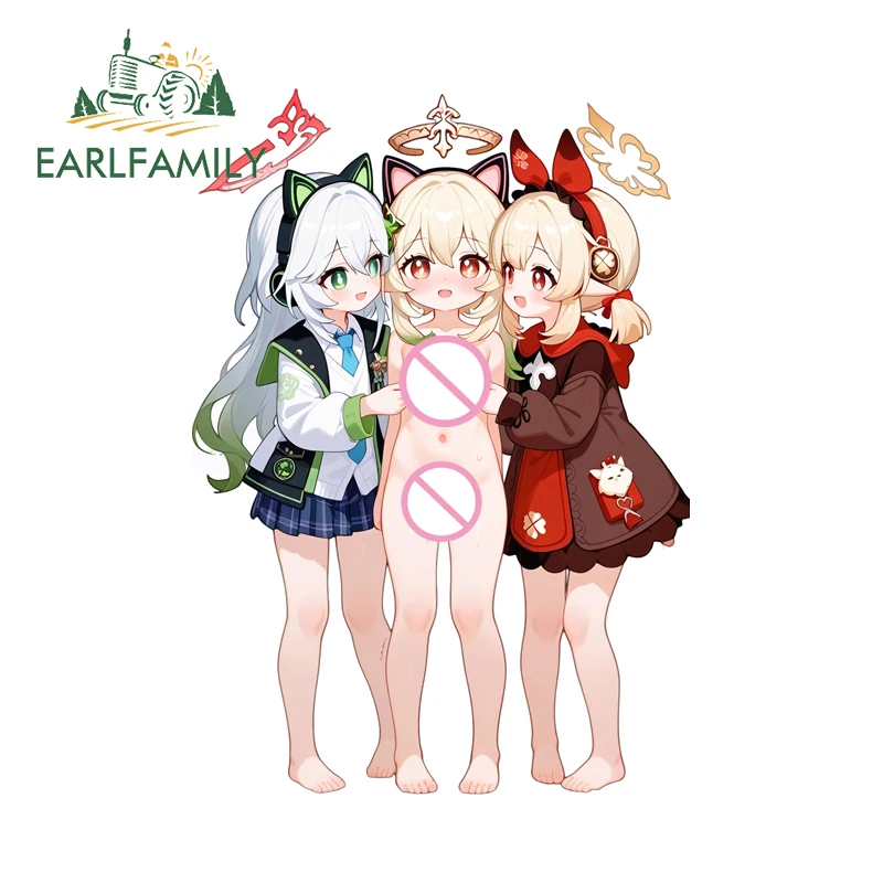 

EARLFAMILY косплей для девочек, наклейки для автомобиля, униформа, фургон, наклейка на стакан, устойчивая к царапинам, наклейка на лобовое стекло автомобиля, виниловая наклейка для квадроцикла