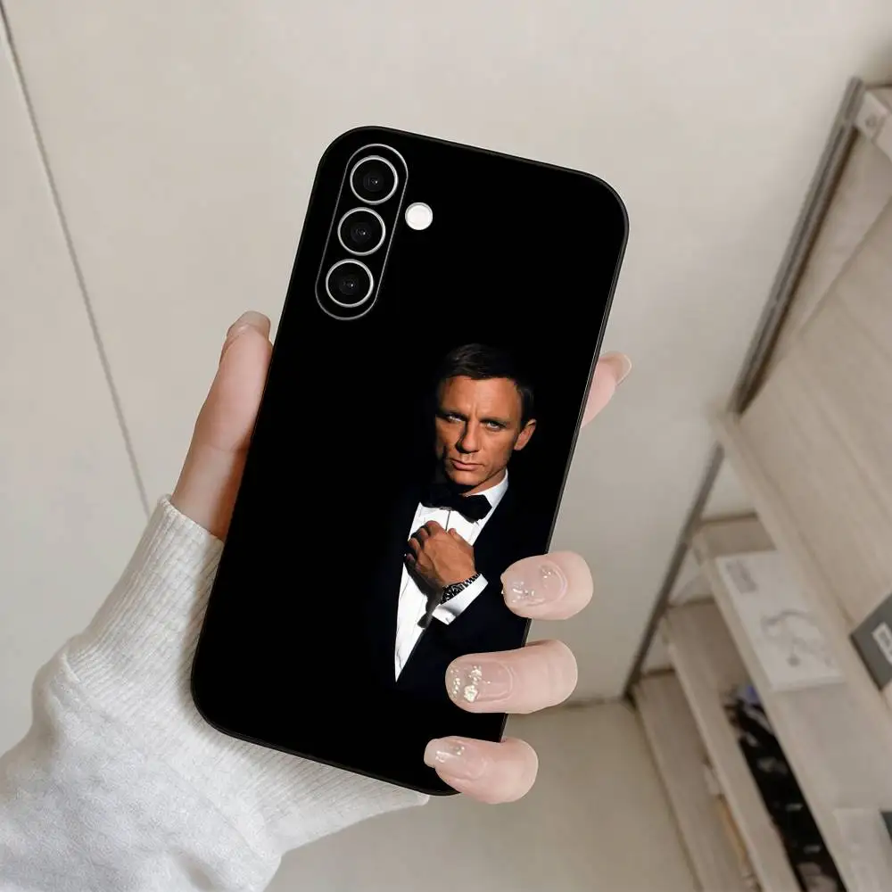 Фото Чехол для телефона 007 J-James Bond для Samsung Galaxy A73, A72, A71, A70, A53, A52, A51, другие модели, мягкий черный чехол №2