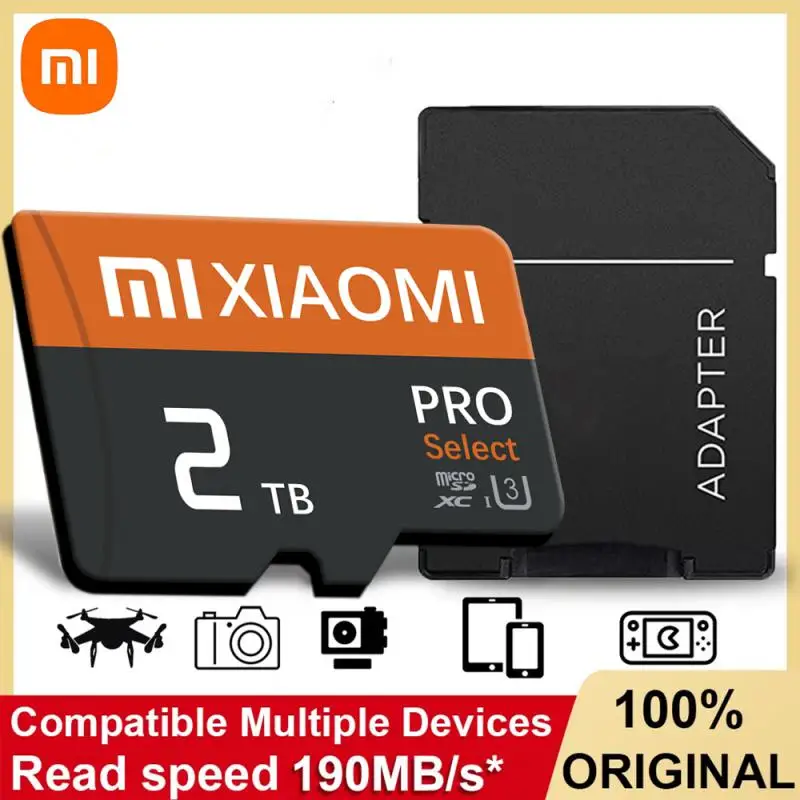 Карта памяти Xiaomi 2TB 1TB Class10 A2 Micro TF SD-карта 128 ГБ 256 512 Cartao De Memoria для монитора