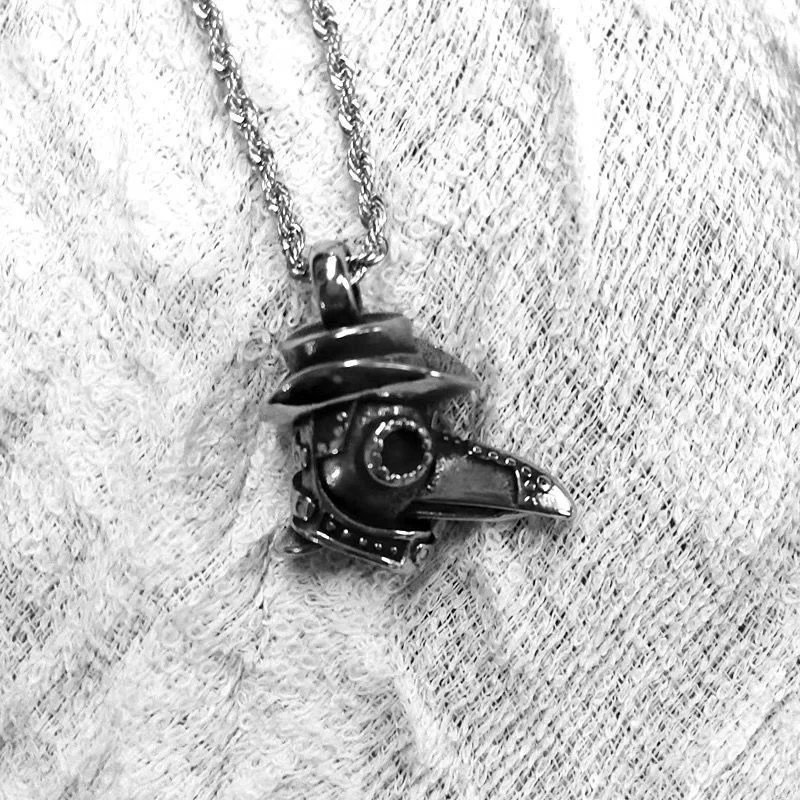 Ожерелье мужское с кулоном в виде Чумного вороны и доктора длинная цепочка