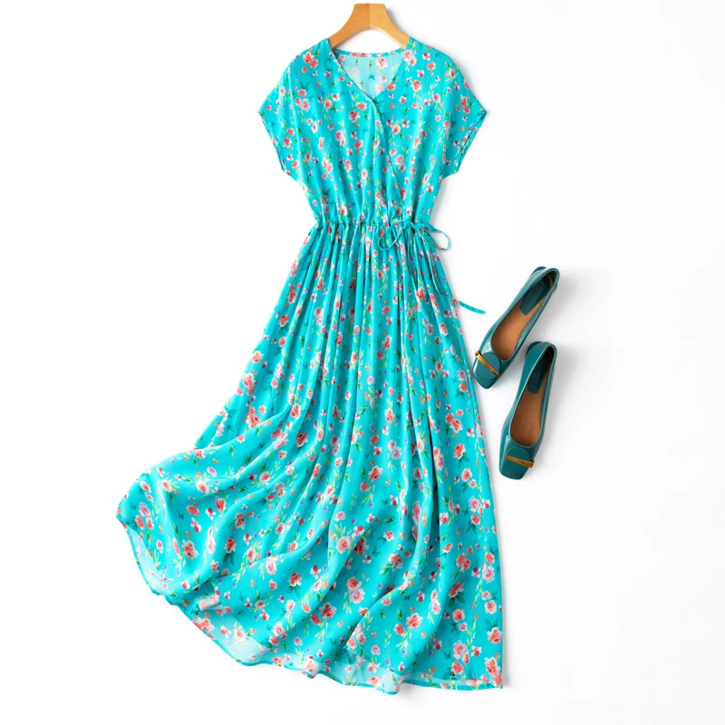 

Natural Silk 2022 New Dress for Women Prairie Chic A-LINE Mid-Calf Raglan Sleeve Sundresses Natural Factors Sleeveless