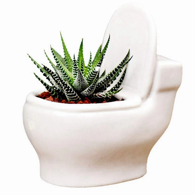 Белый керамический горшок для туалетных растений/горшок бонсай/цветочный