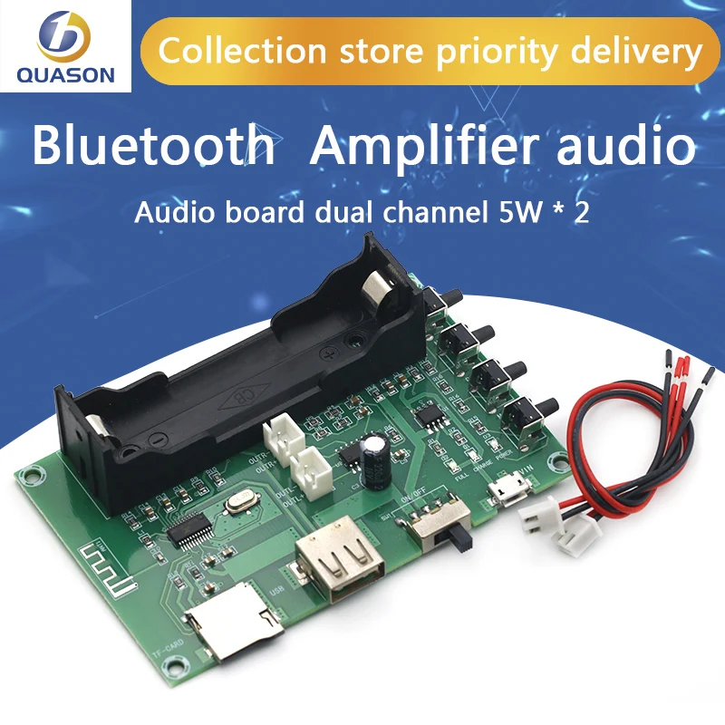 

XH-A150 PAM8403 Bluetooth Amplifier audio Board 5W*2 Lithium Battery Singing Machine USB TF-Card Dual Channel Mini Speaker DIY