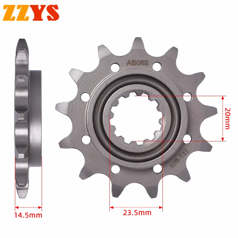 

Передняя звездочка с зубьями 520, 13 т для Honda Off Road CRF450L 2019-2022 CRF450RL 2021-2025 CRF450X 2019-25 CRF450 CRF 450
