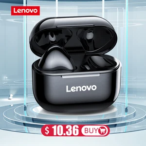 original lenovo lp40 tws wireless earphone bluetooth 5 0 noise reduction bass dual stereo long standby touch control headset free global shipping