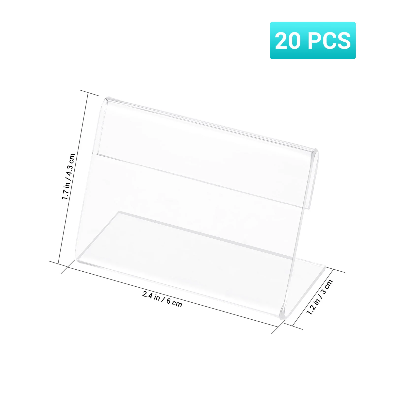 ARTIBETTER 20 шт. акриловый держатель для дисплея держатели ценников наклонная