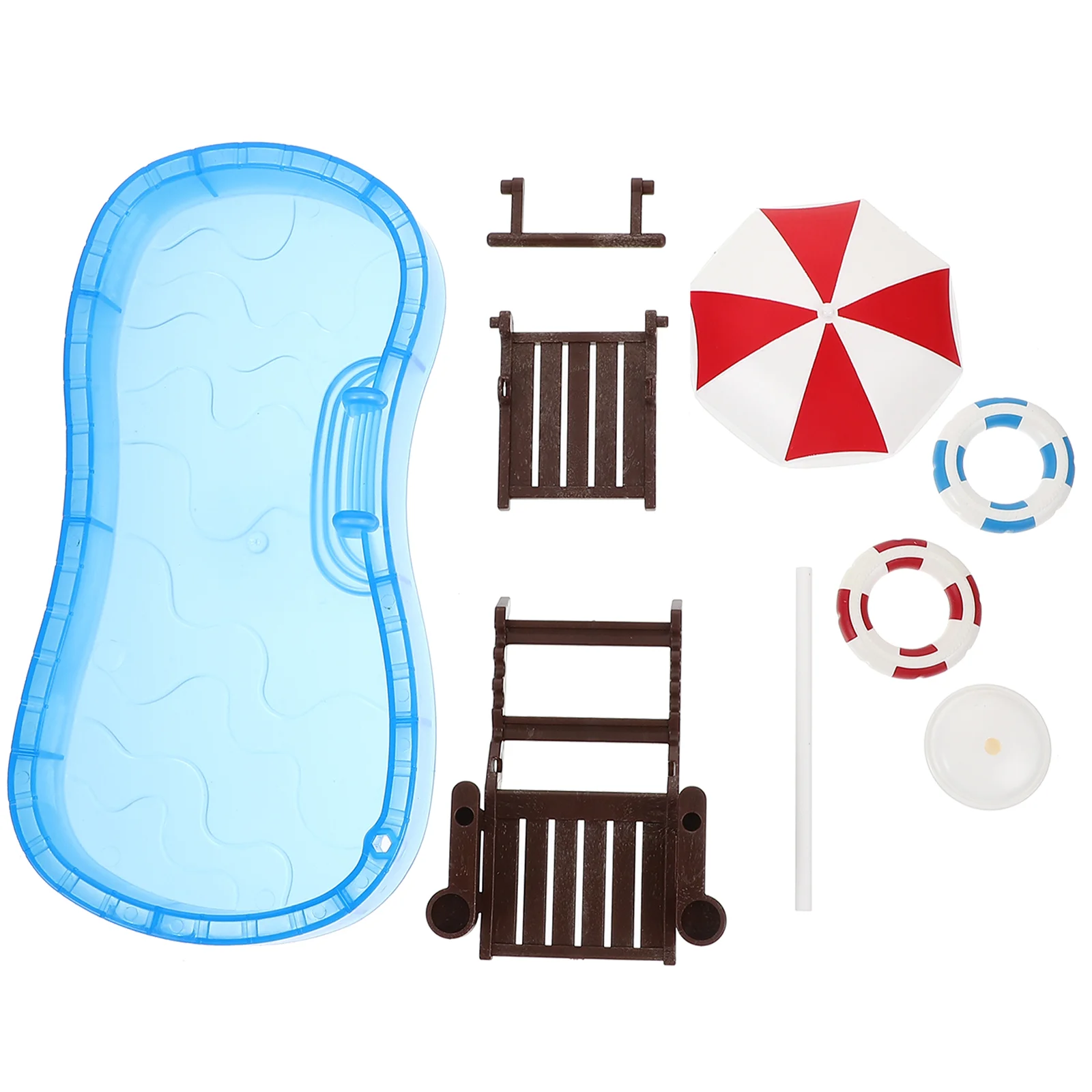 

House Beach Chair Miniature Accessories Tiny Furniture Kids Trinkets Model Plastic Scene Decor Child Tabletop Miniatures
