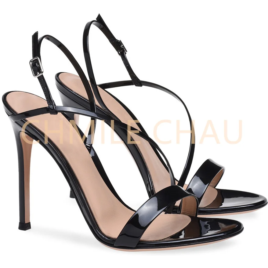 

CHMILE CHAU Elegant Luxury Designer Women Sandal Stiletto High Heel Sexy Fetish Prom Big Size Lady Shoe Chaussure Femme 3-CHC-17